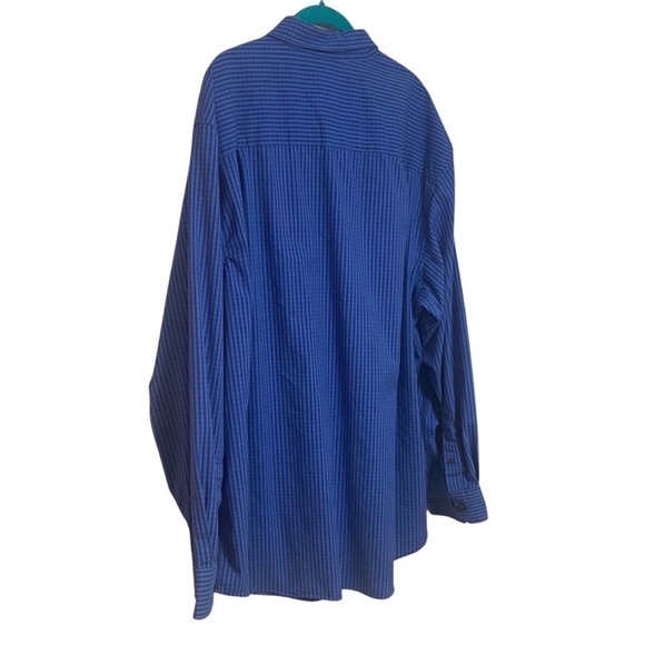 Van Heusen Dress Shirt Long Sleeve Button Down Blue Plaid Size 2XL - Picture 8 of 13